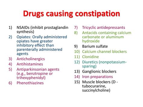 What Drugs Cause Constipation
